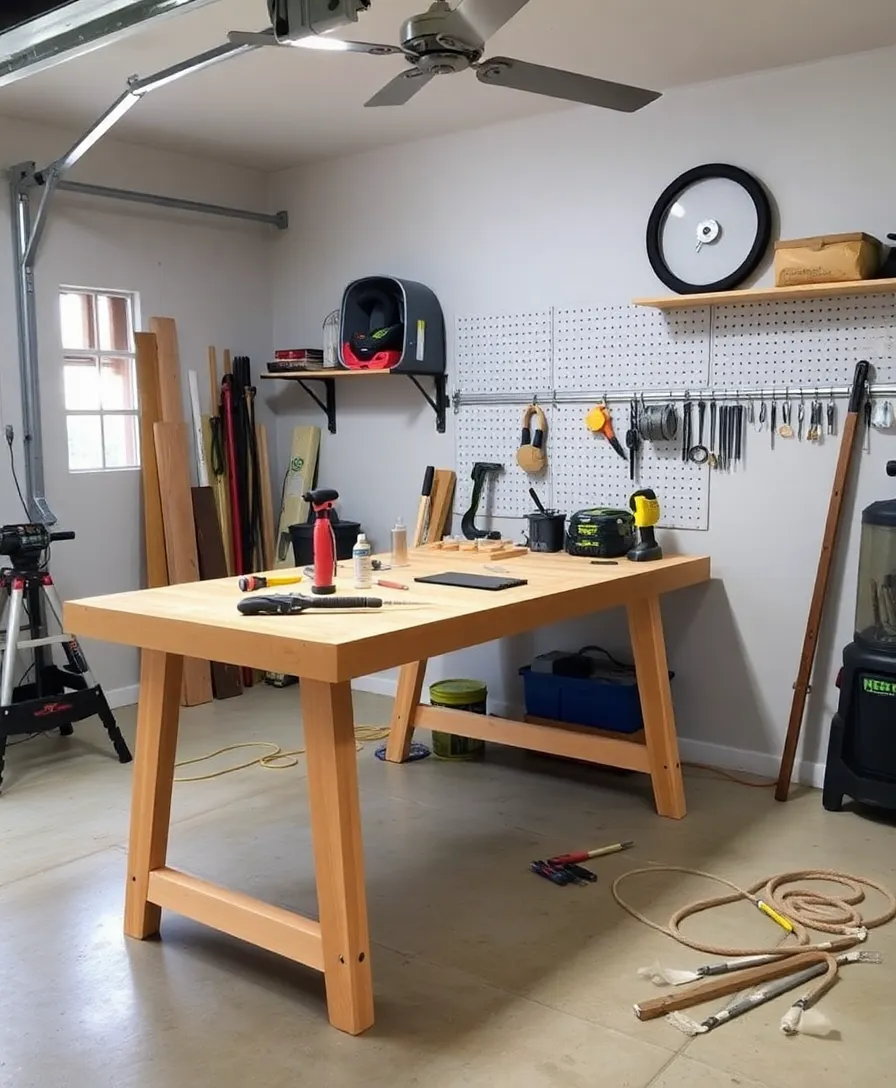 22 Innovative Garage Storage Ideas That'll Blow Your Mind! - 5. Foldable Workbench