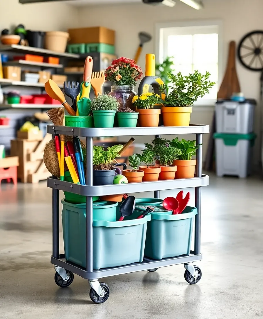 22 Innovative Garage Storage Ideas That'll Blow Your Mind! - 3. Rolling Storage Carts