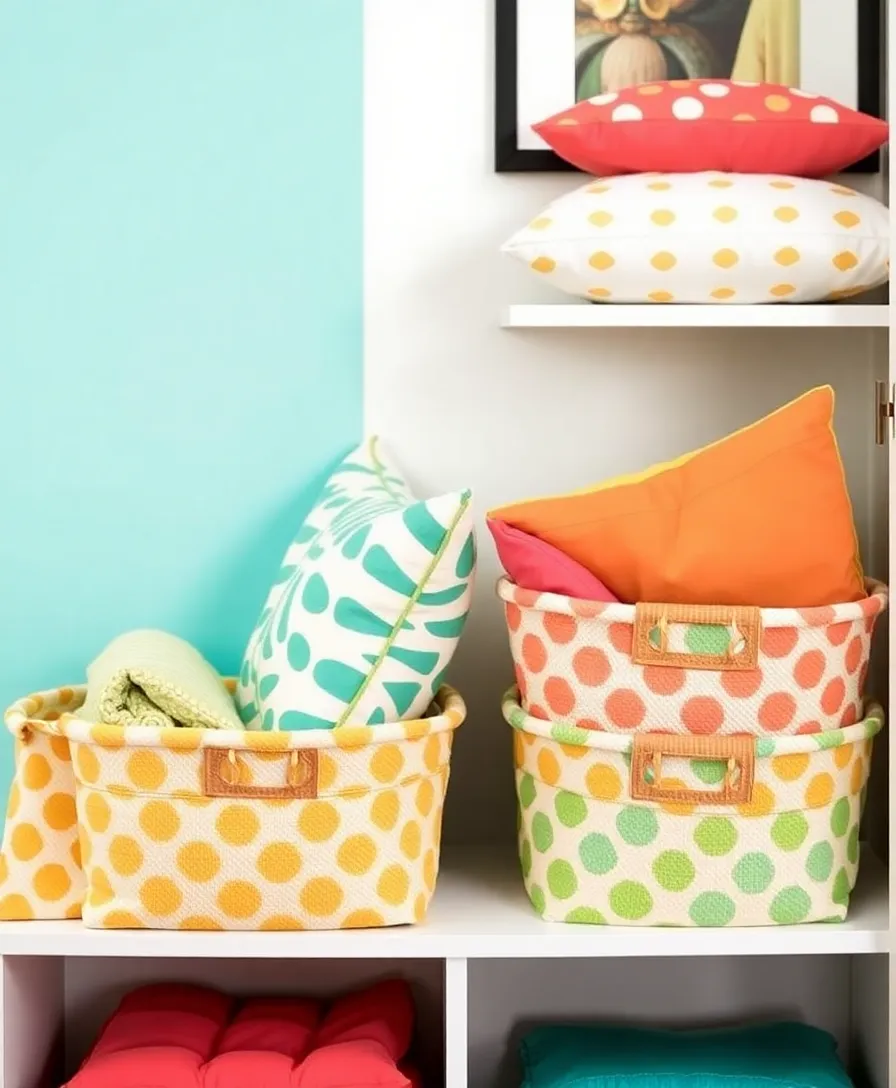 21 Budget-Friendly Bedroom Storage Hacks to Keep Your Space Tidy! - 12. Fabric Baskets