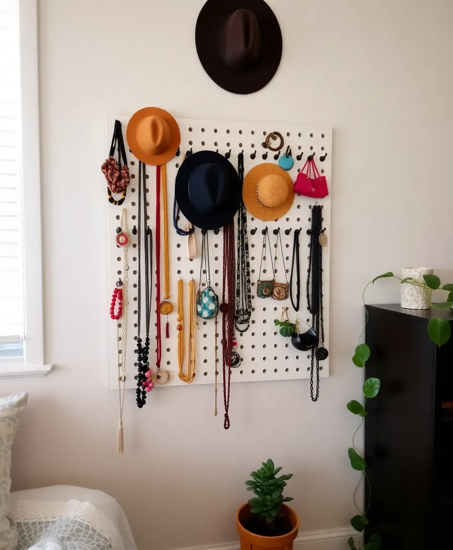 21 Budget-Friendly Bedroom Storage Hacks to Keep Your Space Tidy! - 11. Pegboards for Accessories