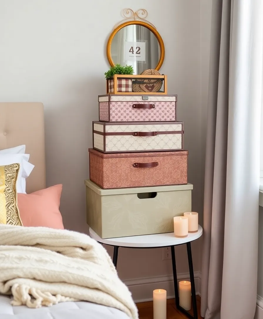 21 Budget-Friendly Bedroom Storage Hacks to Keep Your Space Tidy! - 5. Decorative Storage Boxes