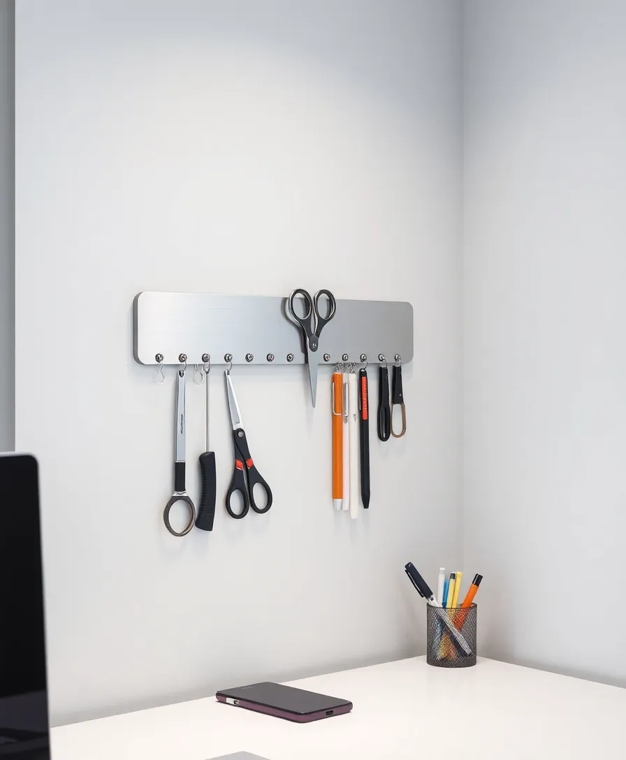 25 Compact Storage Ideas for Small Offices That Make a Big Impact (You Won't Believe #12!) - 7. Magnetic Strips for Easy Access