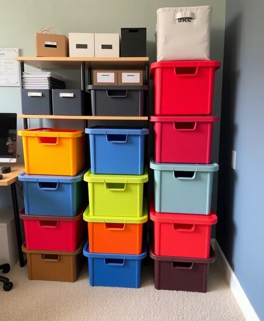 25 Compact Storage Ideas for Small Offices That Make a Big Impact (You Won't Believe #12!) - 20. Collapsible Storage Cubes