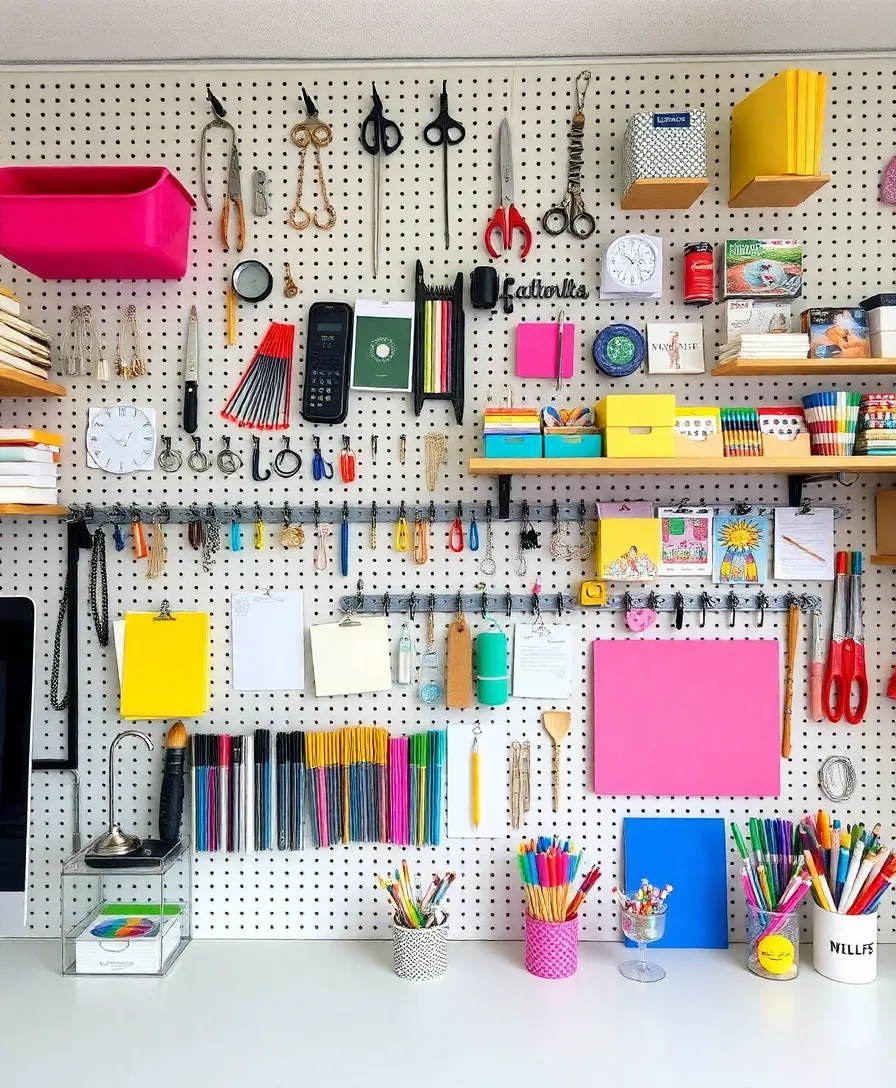 25 Compact Storage Ideas for Small Offices That Make a Big Impact (You Won't Believe #12!) - 4. Pegboard Organizers