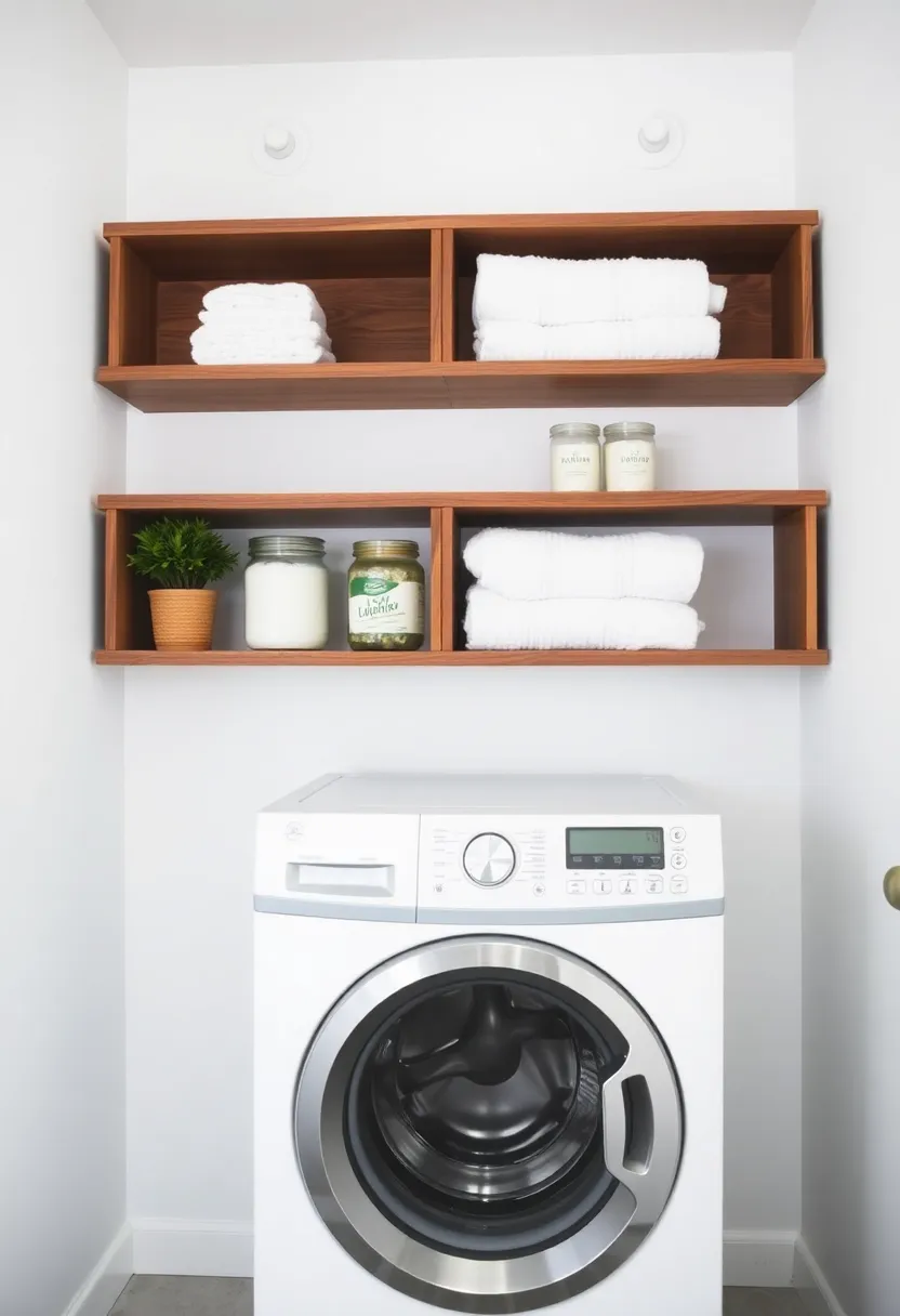 22 Laundry Room Storage Ideas That'll Make You Say 'Why Didn't I Think of That?' - 1. Wall-Mounted Shelving Units