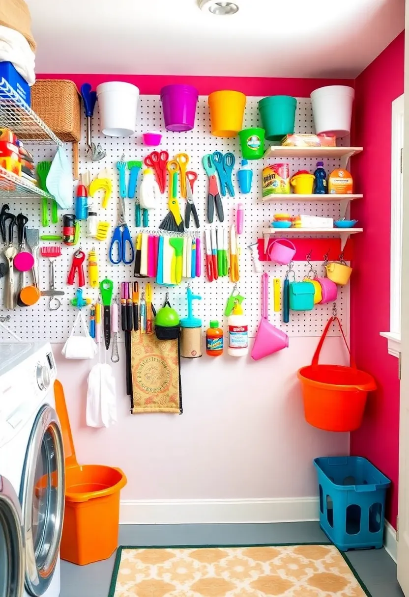 22 Laundry Room Storage Ideas That'll Make You Say 'Why Didn't I Think of That?' - 7. Pegboard Wall for Tools