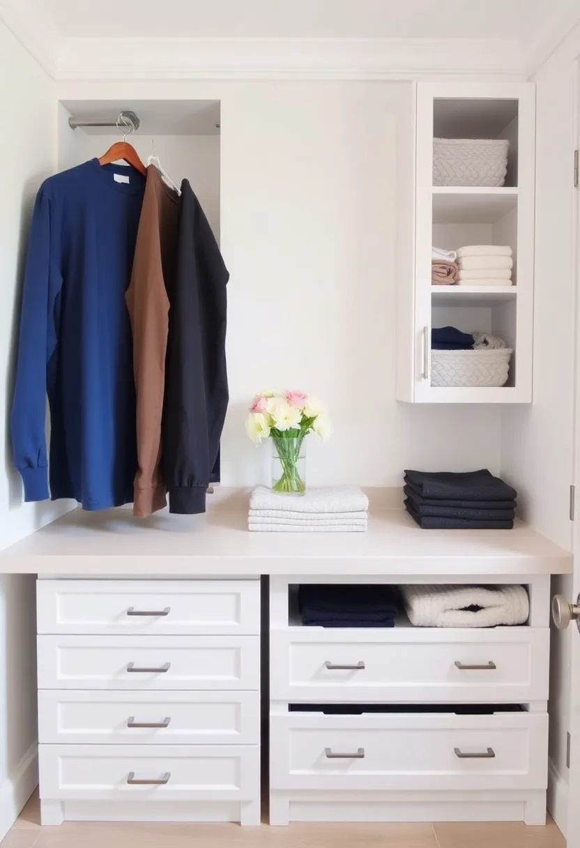 22 Laundry Room Storage Ideas That'll Make You Say 'Why Didn't I Think of That?' - 10. Folding Station with Drawers