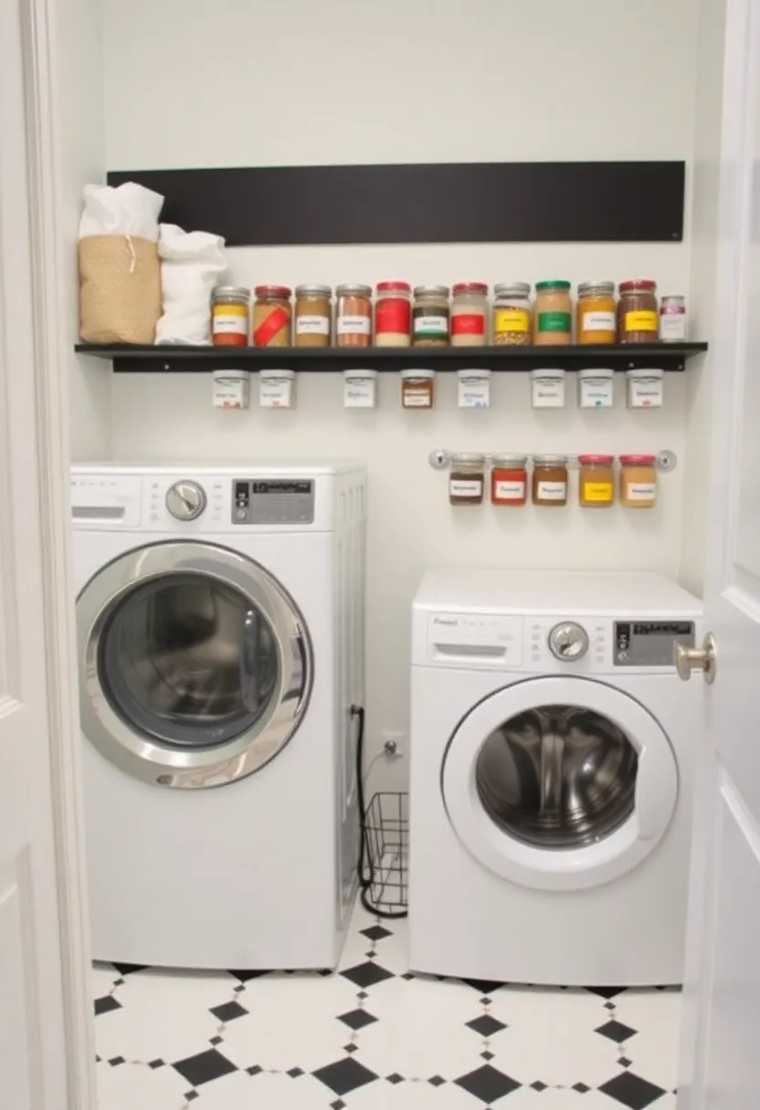 22 Laundry Room Storage Ideas That'll Make You Say 'Why Didn't I Think of That?' - 5. Magnetic Spice Jars