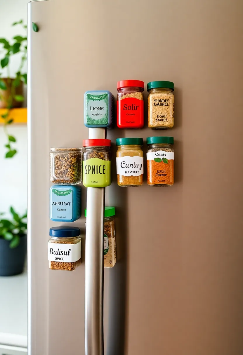 21 Space-Saving Kitchen Storage Hacks You’ve Never Seen Before! - 1. Magnetic Spice Rack