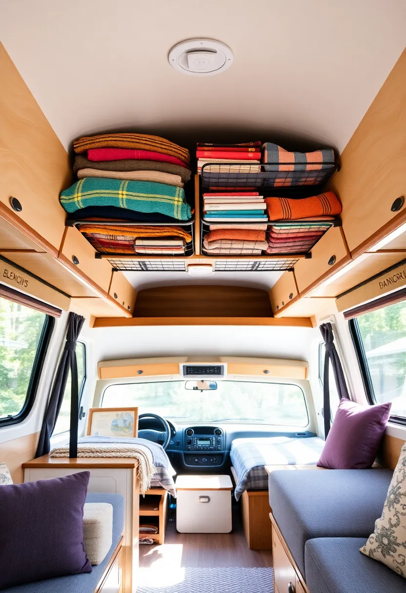 21 Ingenious Camper Storage Ideas That'll Maximize Every Inch of Your Space! - 10. Overhead Bins