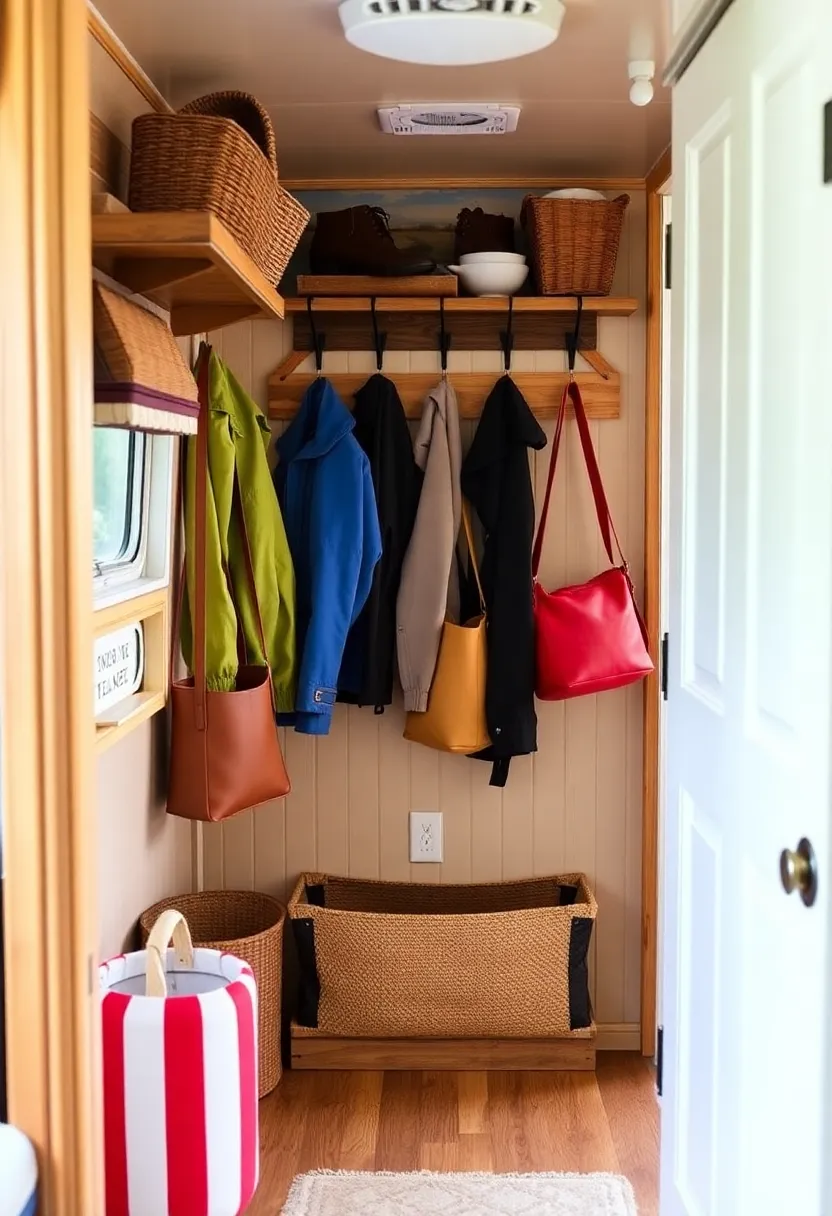 21 Ingenious Camper Storage Ideas That'll Maximize Every Inch of Your Space! - 12. Wall-Mounted Hooks