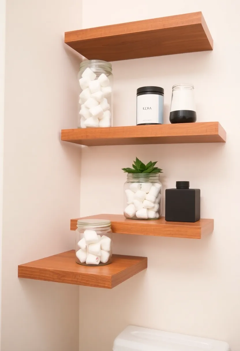 21 Small Bathroom Storage Ideas That'll Transform Your Tiny Space! - 1. Floating Shelves