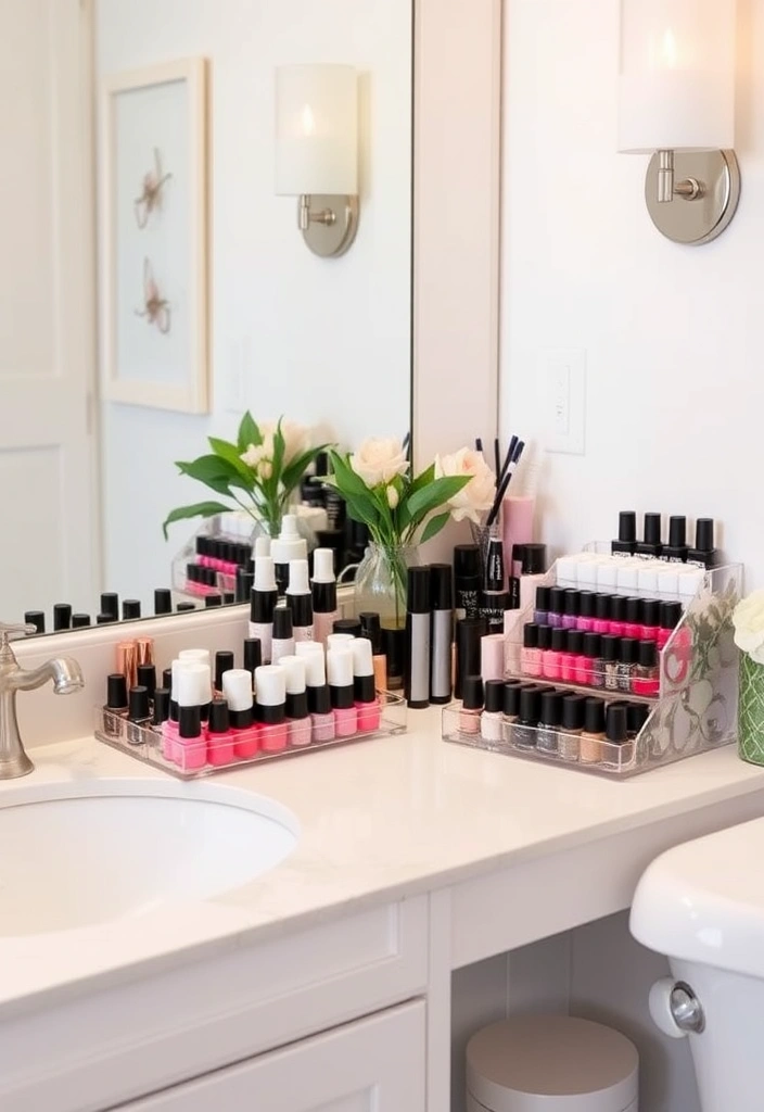 21 Nail Polish Storage Solutions You Never Knew You Needed (Get Ready to Be Inspired!) - 20. Bathroom Vanity Storage