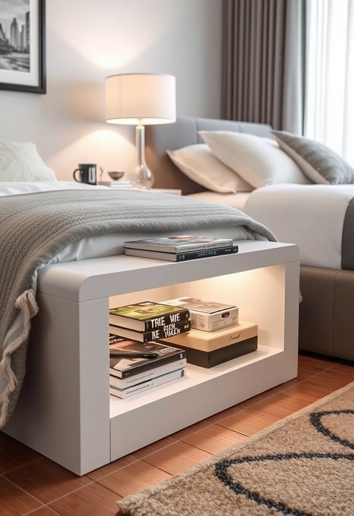 21 Under Bed Storage Ideas That'll Transform Your Clutter into Clever Space Savers! - 13. Under Bed Nightstand