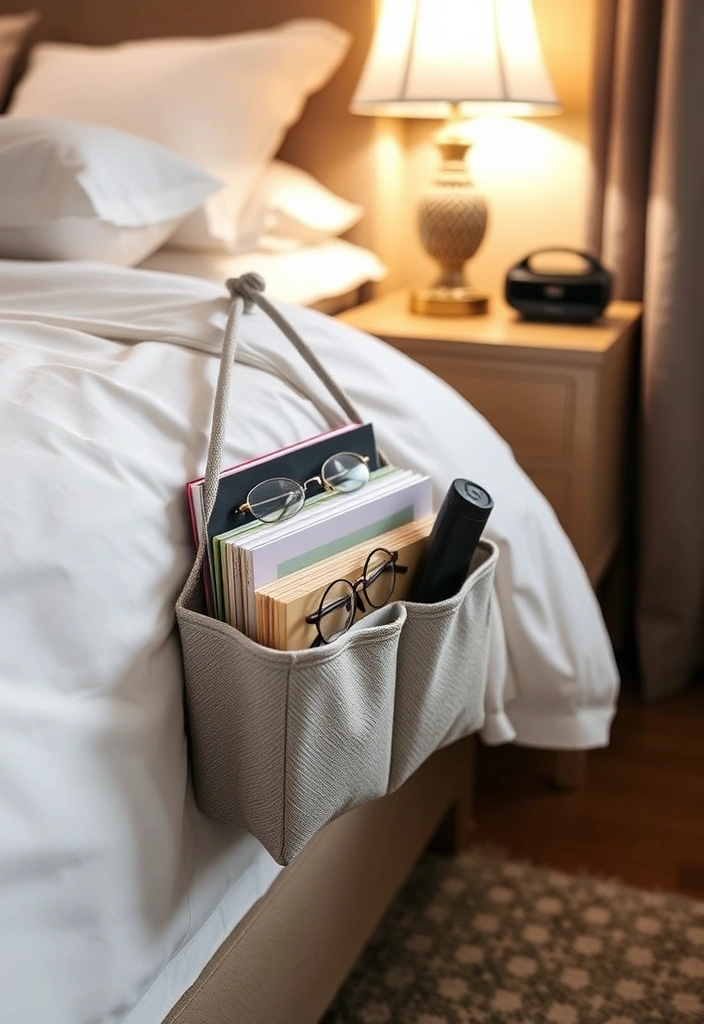 21 Under Bed Storage Ideas That'll Transform Your Clutter into Clever Space Savers! - 5. Bedside Caddy for Quick Access