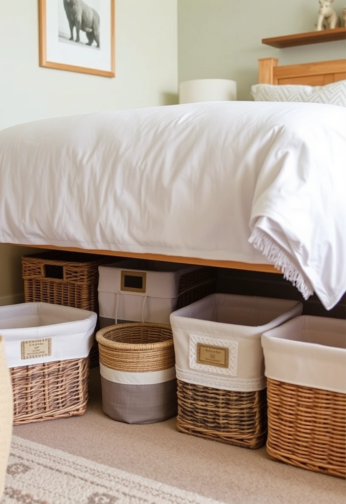 21 Under Bed Storage Ideas That'll Transform Your Clutter into Clever Space Savers! - 3. Decorative Storage Bins