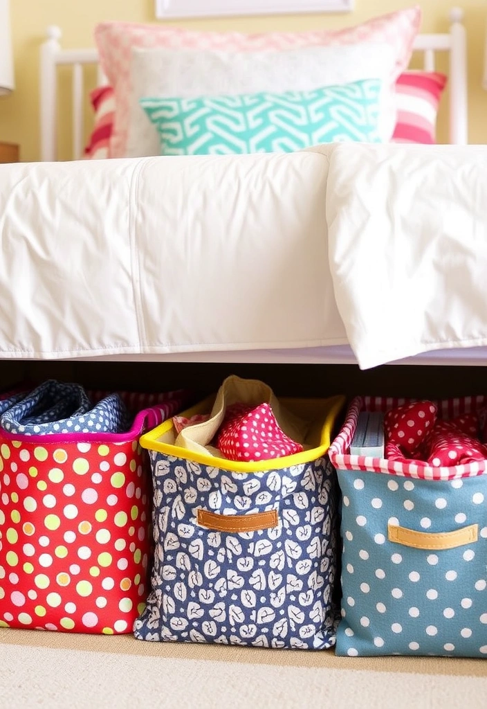 21 Under Bed Storage Ideas That'll Transform Your Clutter into Clever Space Savers! - 10. Fabric Storage Bags