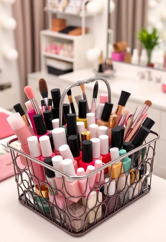 21 Nail Polish Storage Solutions You Never Knew You Needed (Get Ready to Be Inspired!) - 13. Beauty Caddy