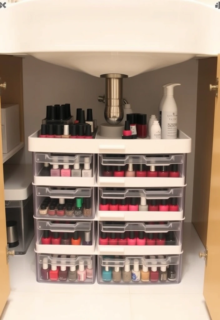 21 Nail Polish Storage Solutions You Never Knew You Needed (Get Ready to Be Inspired!) - 18. Under-Sink Storage