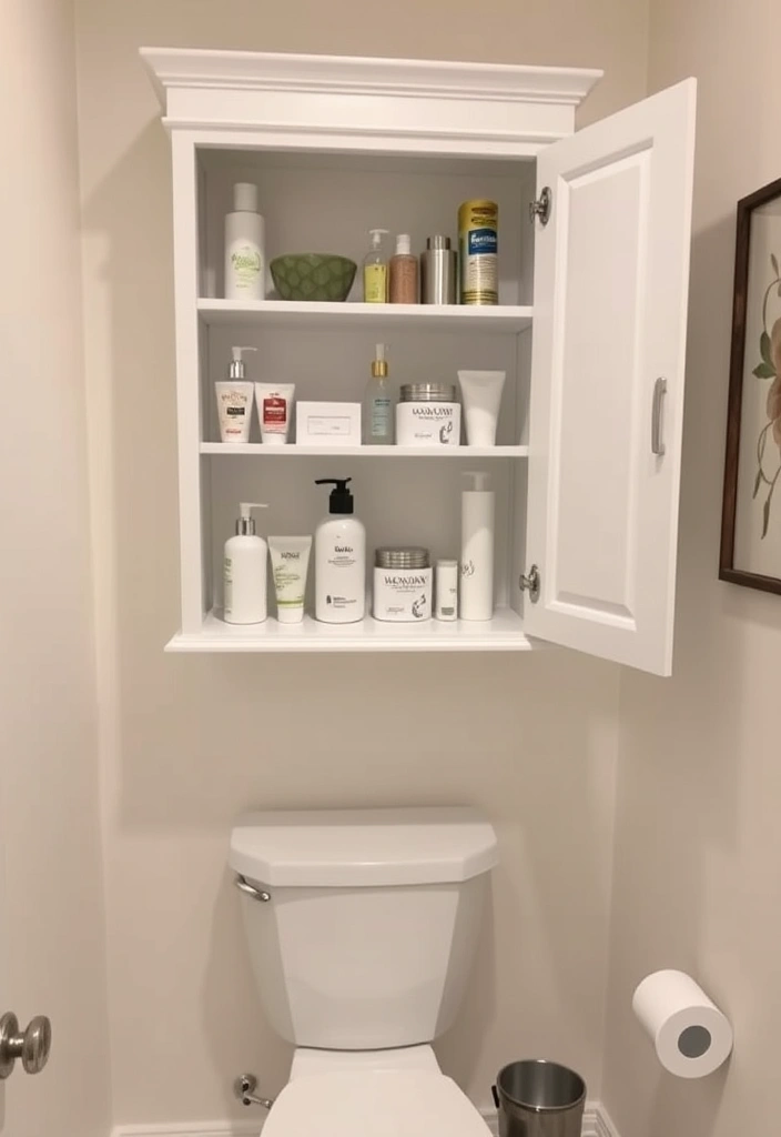 21 Over the Toilet Storage Ideas That'll Maximize Your Bathroom Space Like Never Before! - 3. Over-the-Toilet Cabinet