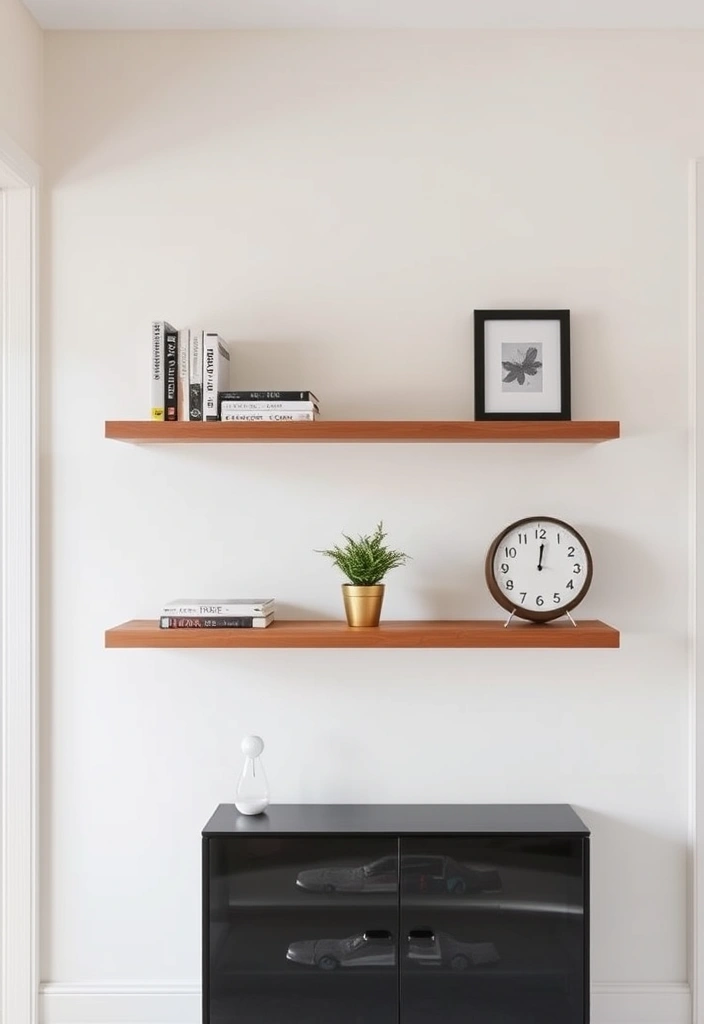 21 Entryway Storage Ideas That Will Transform Your Space (You Won't Believe #5!) - 2. Floating Shelves