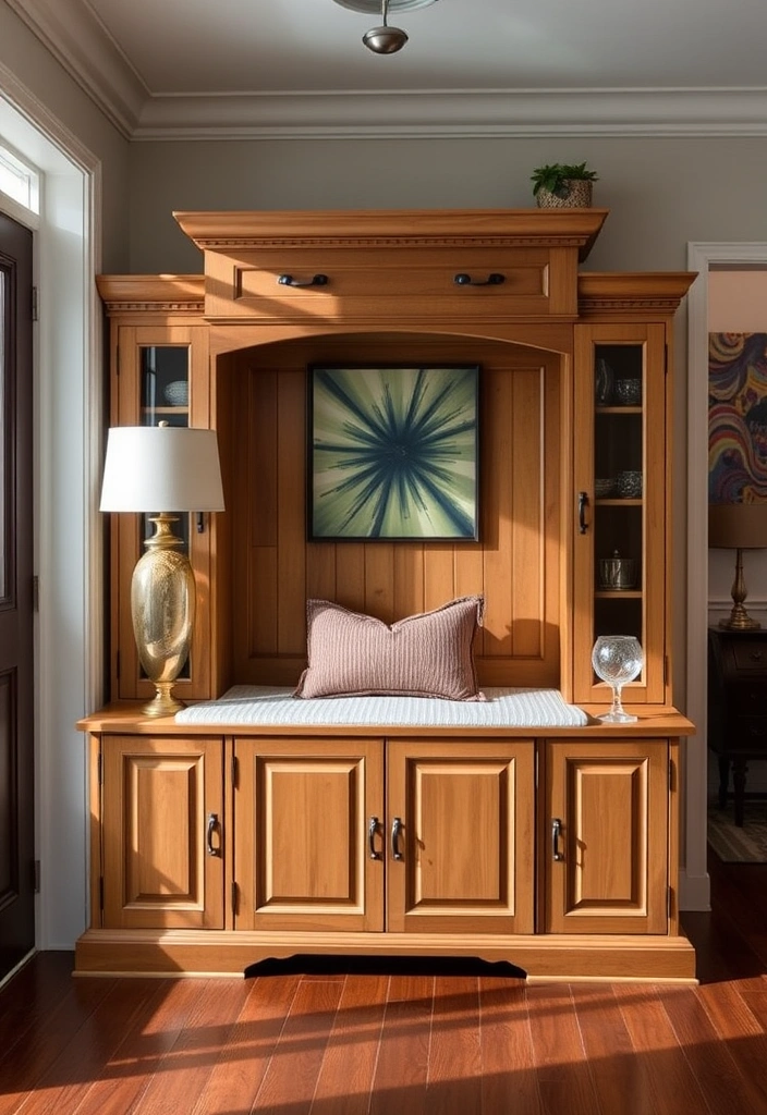 21 Entryway Storage Ideas That Will Transform Your Space (You Won't Believe #5!) - 5. The Hidden Gem: Cabinet with Built-in Seating