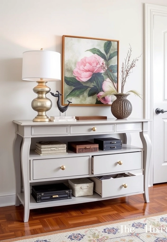 21 Entryway Storage Ideas That Will Transform Your Space (You Won't Believe #5!) - 7. Console Table with Storage