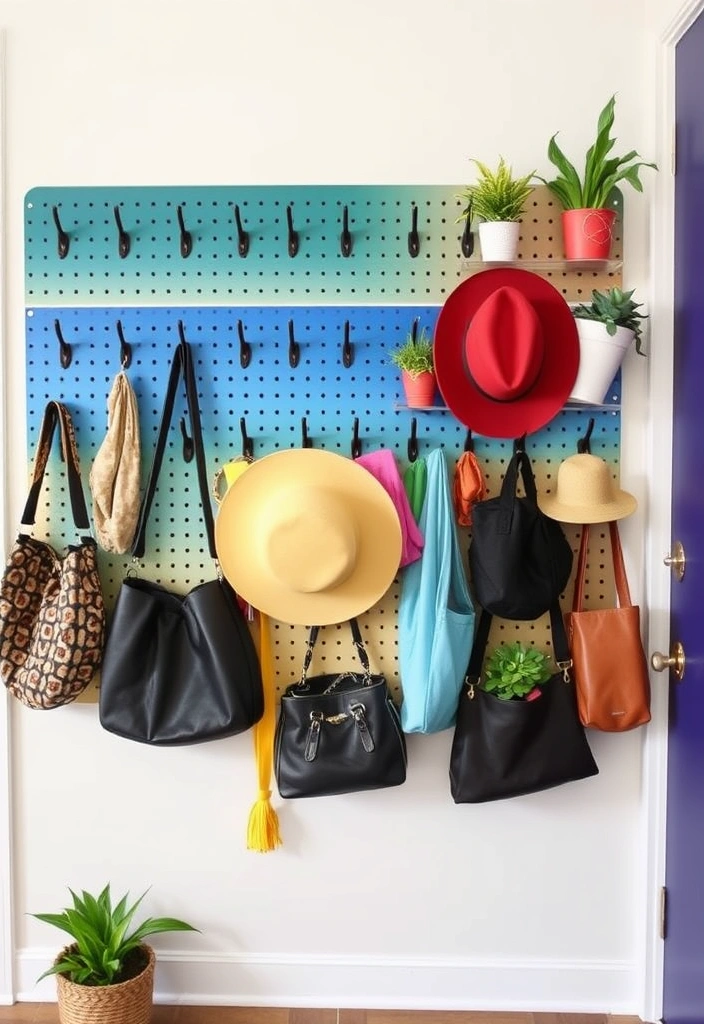 21 Entryway Storage Ideas That Will Transform Your Space (You Won't Believe #5!) - 8. Pegboard Organizer