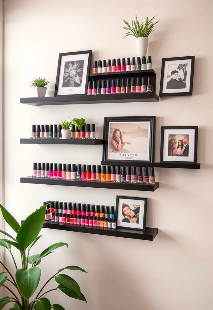 21 Nail Polish Storage Solutions You Never Knew You Needed (Get Ready to Be Inspired!) - 14. Floating Shelves