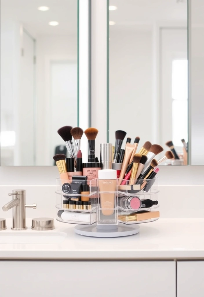 21 Makeup Storage Ideas That Will Transform Your Beauty Routine Forever! - 2. Rotating Makeup Organizers