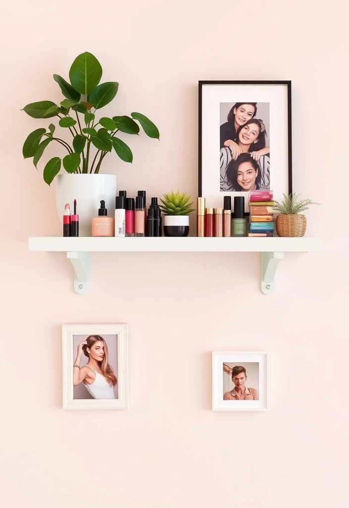 21 Makeup Storage Ideas That Will Transform Your Beauty Routine Forever! - 3. Wall-Mounted Shelves