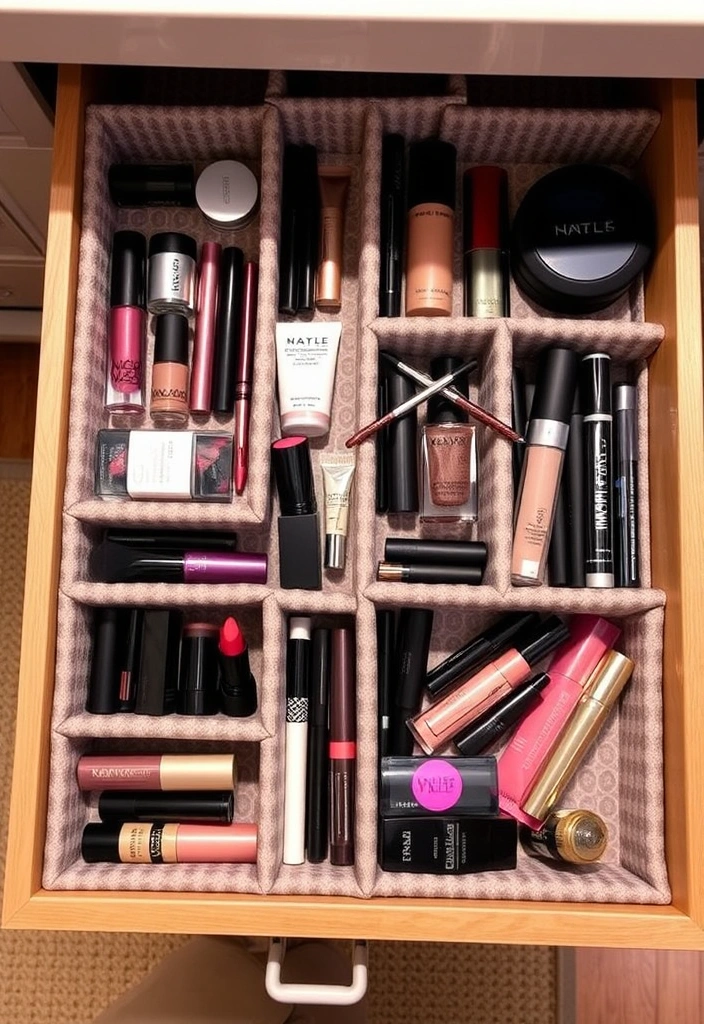 21 Makeup Storage Ideas That Will Transform Your Beauty Routine Forever! - 13. Drawer Inserts