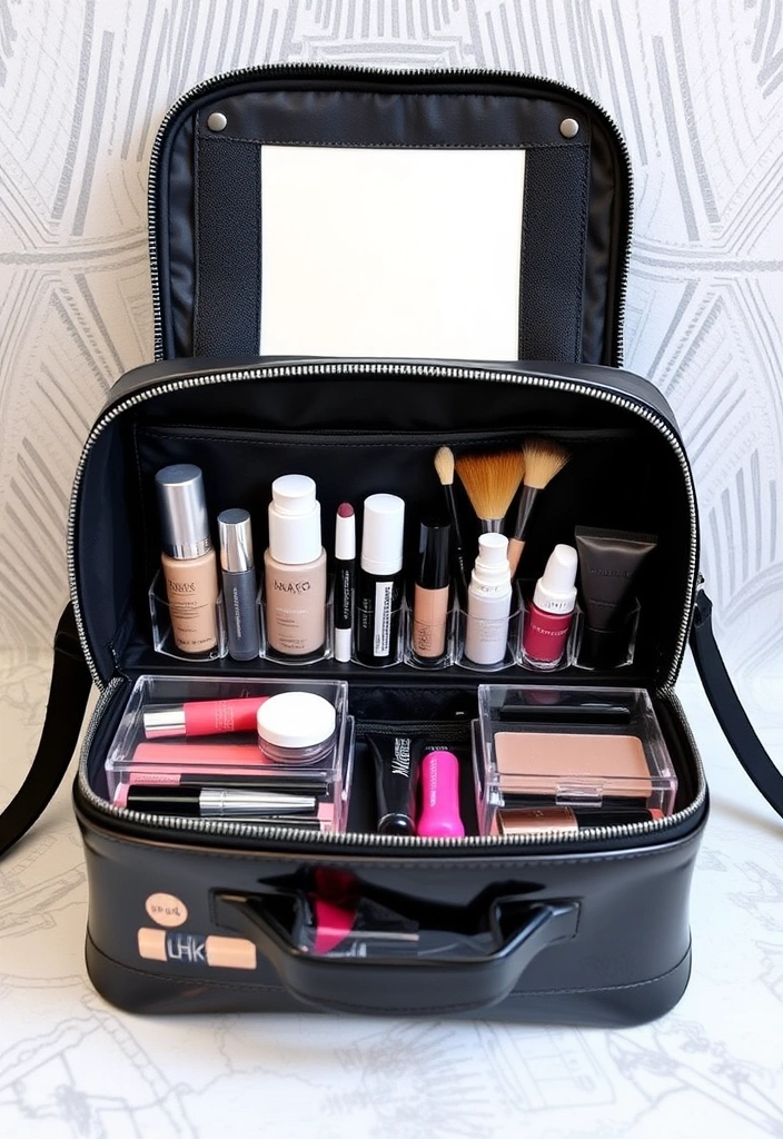 21 Makeup Storage Ideas That Will Transform Your Beauty Routine Forever! - 16. Makeup Bag with Compartments